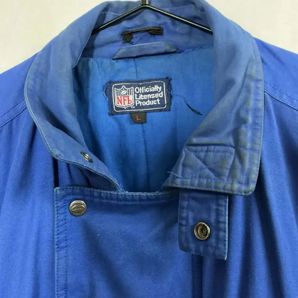 Vintage Denver Broncos NFL Stadium Coat Jacket Blue Men's Large